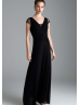 Beaded Chiffon Long Prom Dress